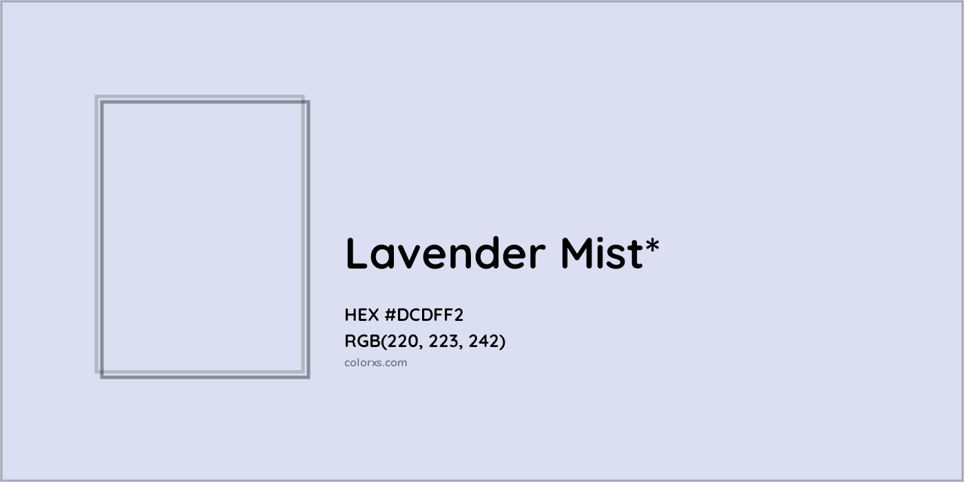 HEX #DCDFF2 Color Name, Color Code, Palettes, Similar Paints, Images