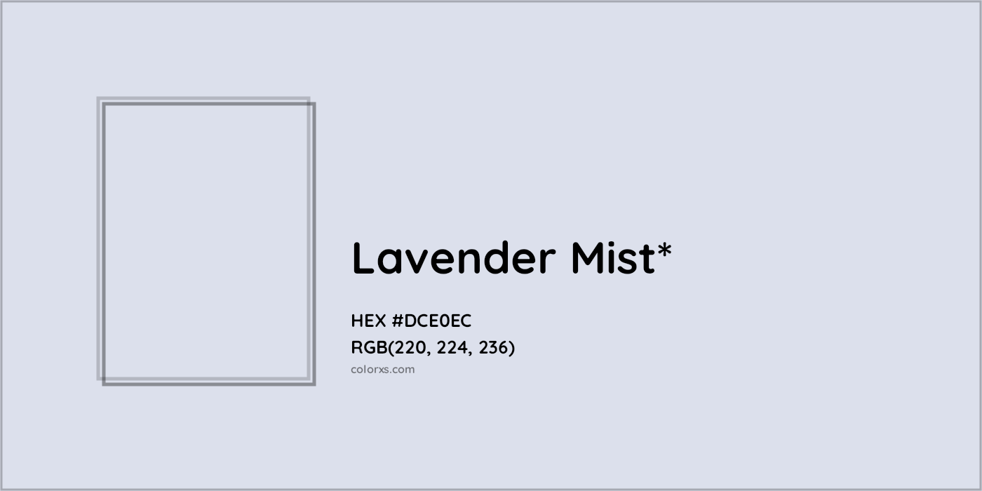 HEX #DCE0EC Color Name, Color Code, Palettes, Similar Paints, Images