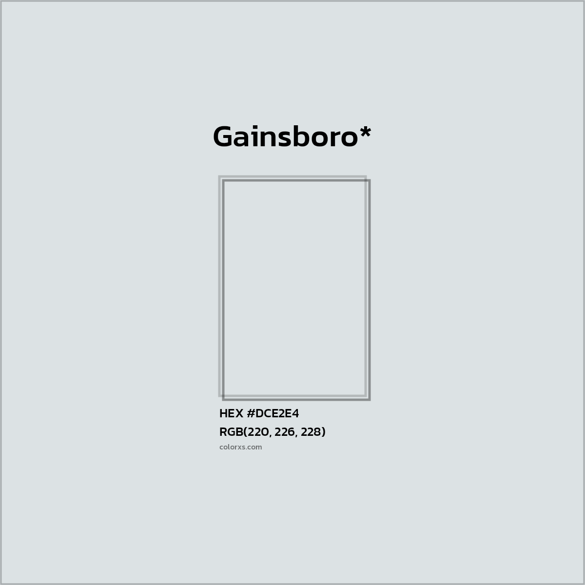 HEX #DCE2E4 Color Name, Color Code, Palettes, Similar Paints, Images