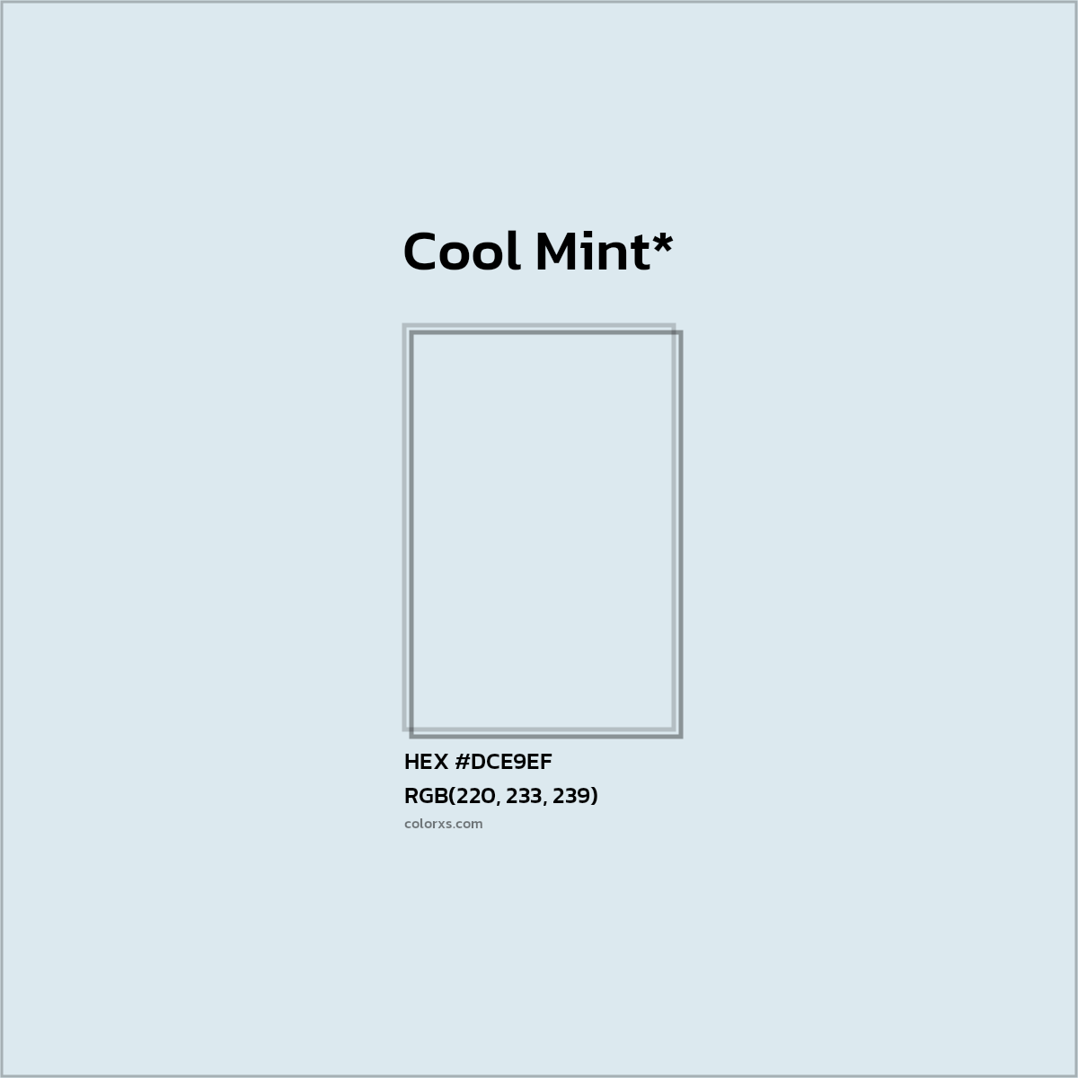 HEX #DCE9EF Color Name, Color Code, Palettes, Similar Paints, Images