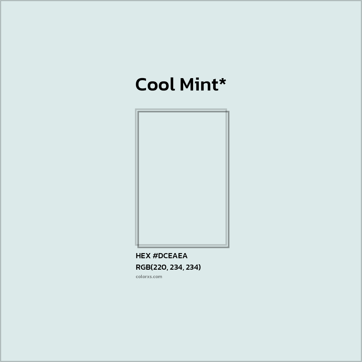 HEX #DCEAEA Color Name, Color Code, Palettes, Similar Paints, Images