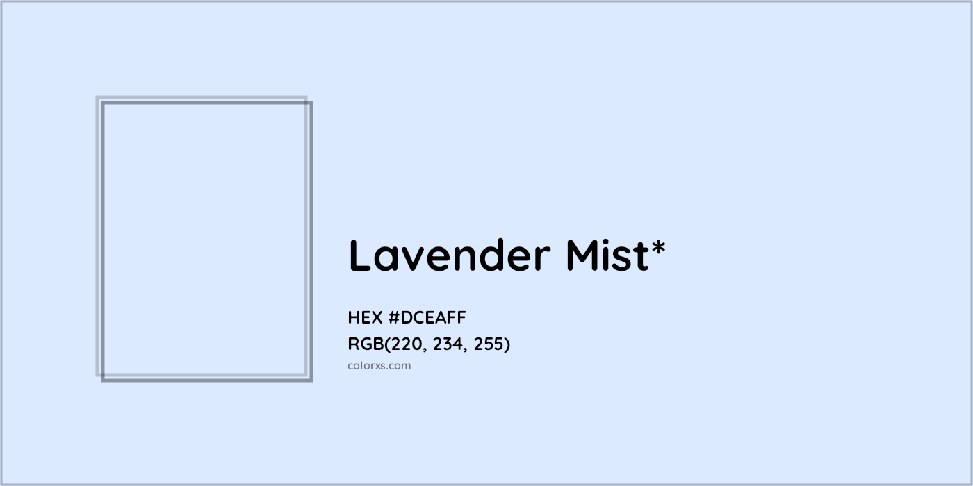 HEX #DCEAFF Color Name, Color Code, Palettes, Similar Paints, Images