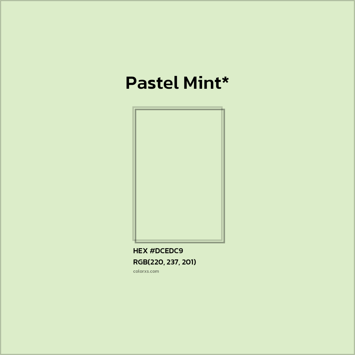 HEX #DCEDC9 Color Name, Color Code, Palettes, Similar Paints, Images