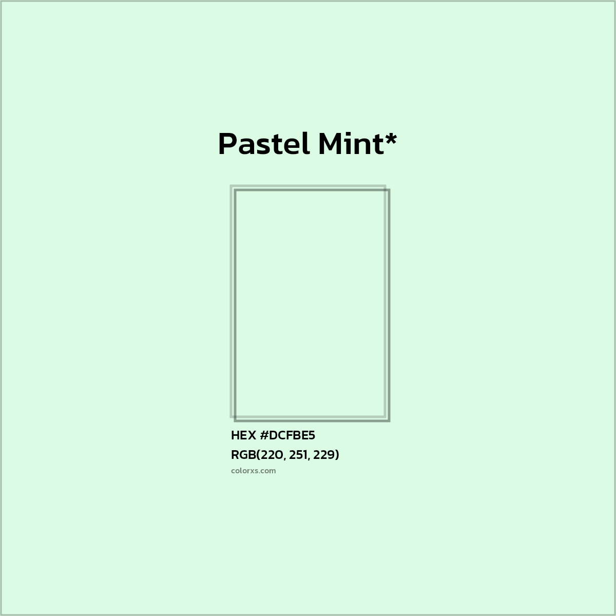 HEX #DCFBE5 Color Name, Color Code, Palettes, Similar Paints, Images