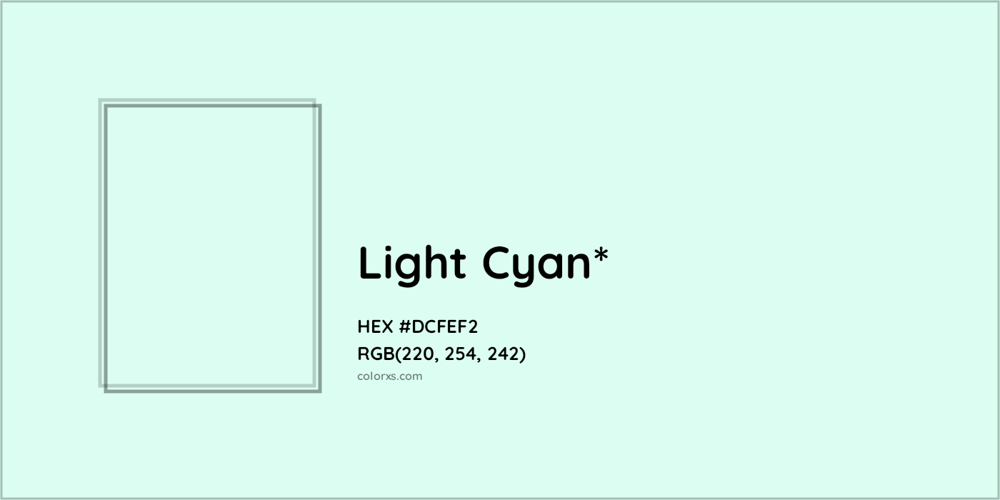 HEX #DCFEF2 Color Name, Color Code, Palettes, Similar Paints, Images