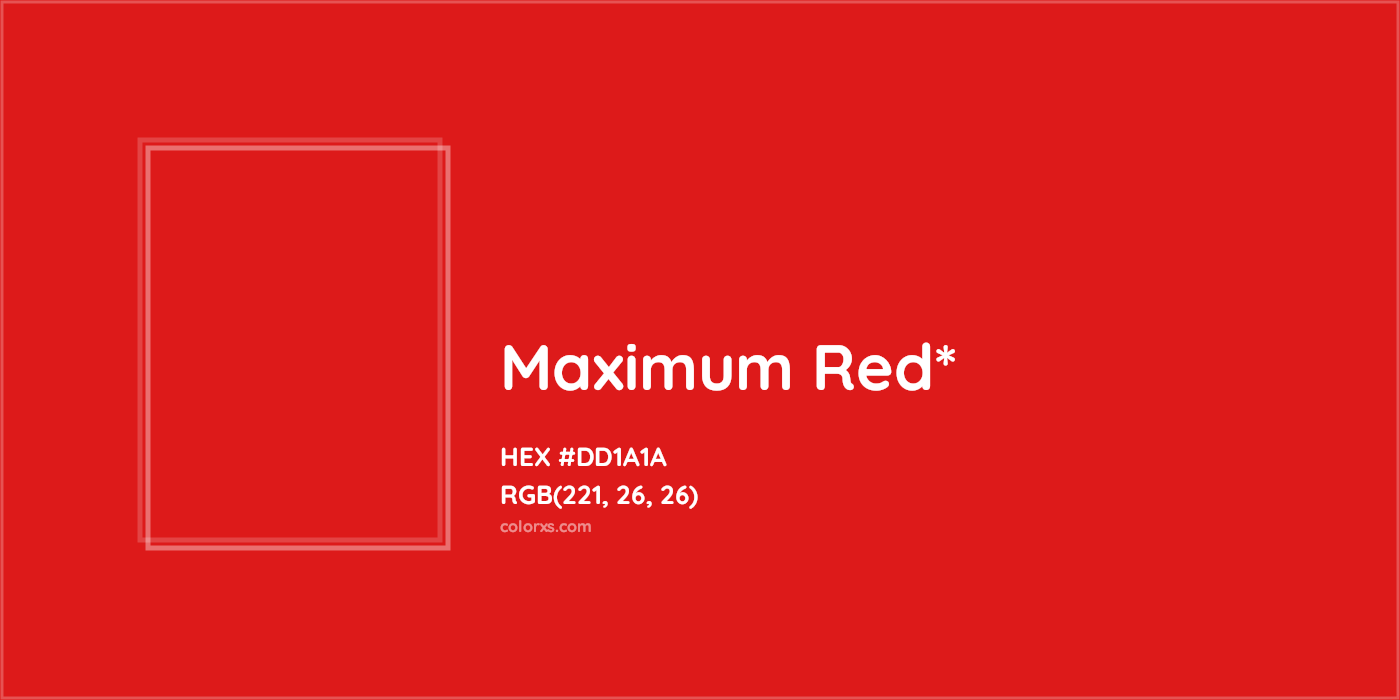 HEX #DD1A1A Color Name, Color Code, Palettes, Similar Paints, Images