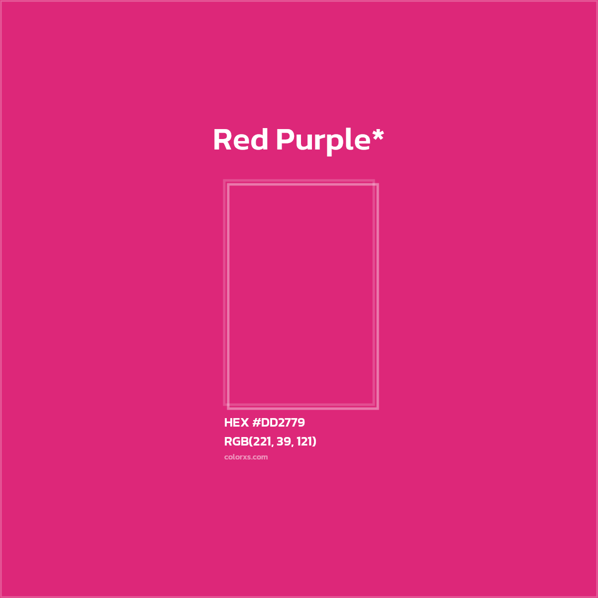 HEX #DD2779 Color Name, Color Code, Palettes, Similar Paints, Images