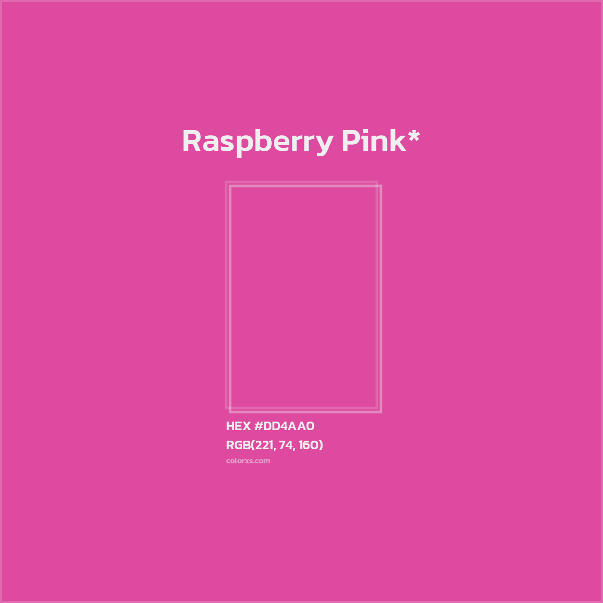 HEX #DD4AA0 Color Name, Color Code, Palettes, Similar Paints, Images