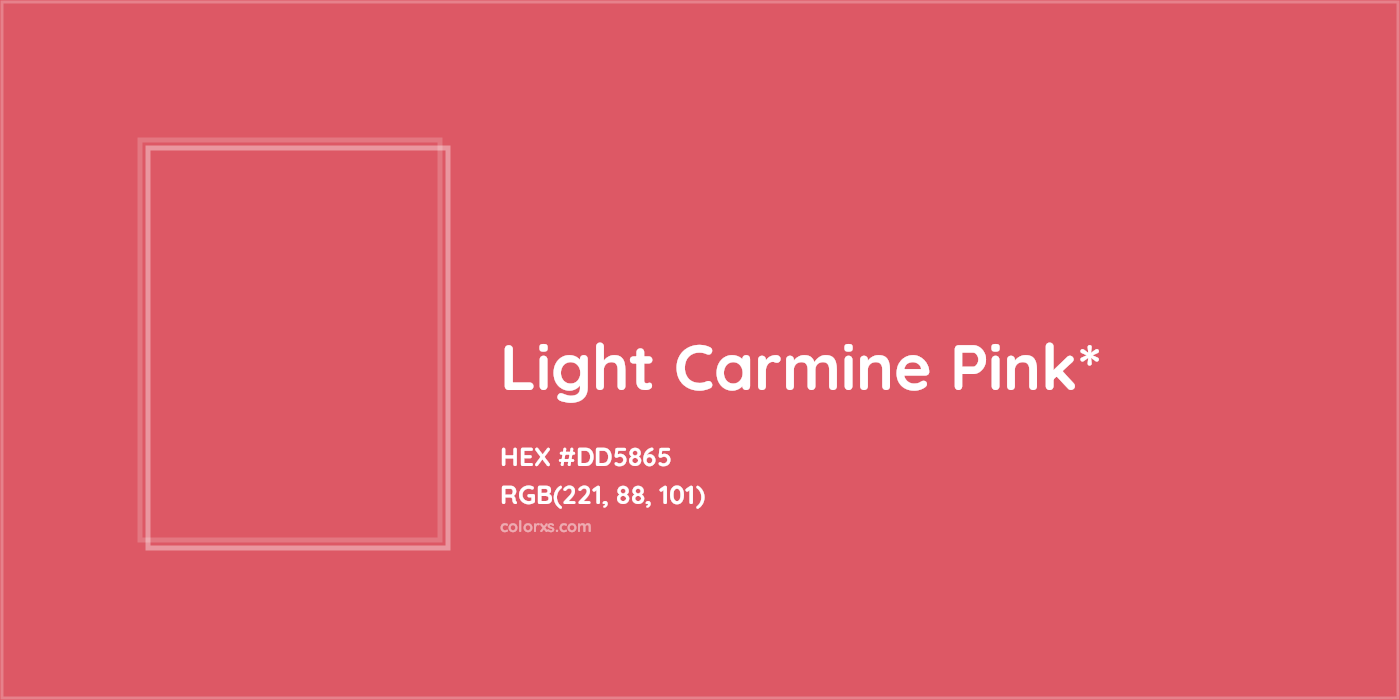HEX #DD5865 Color Name, Color Code, Palettes, Similar Paints, Images