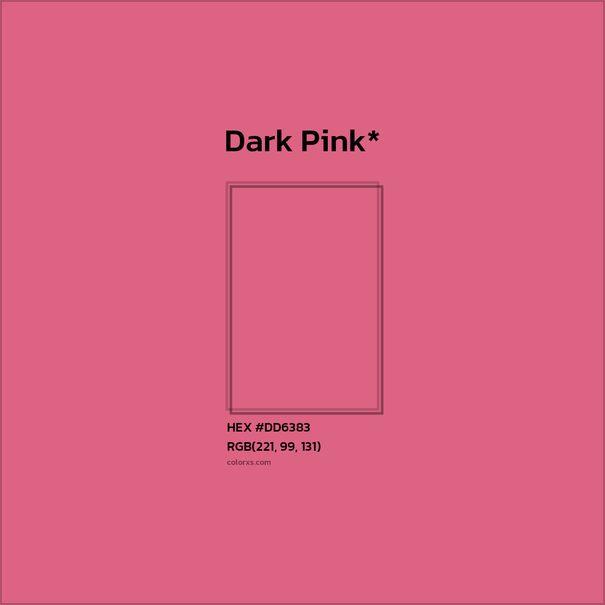 HEX #DD6383 Color Name, Color Code, Palettes, Similar Paints, Images