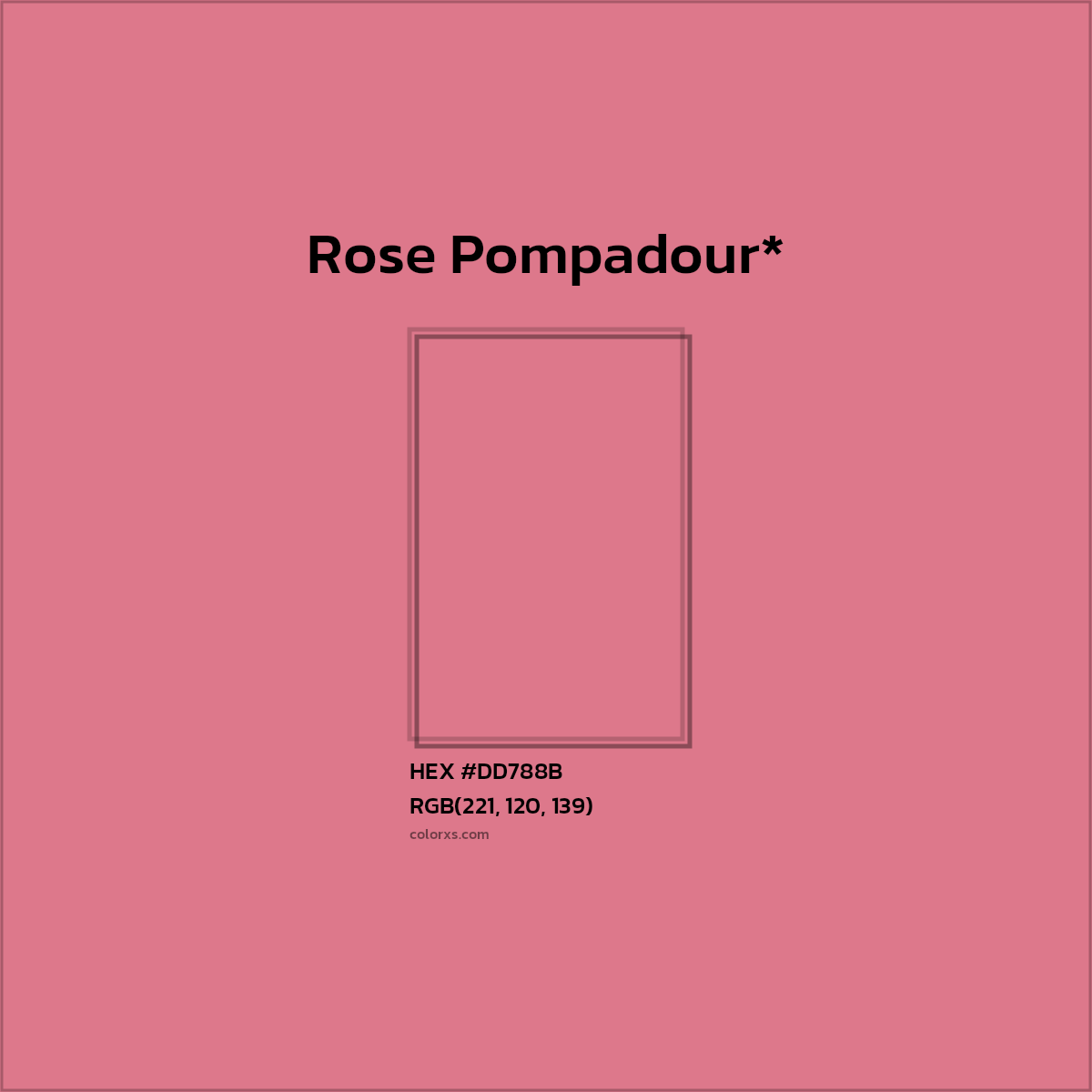 HEX #DD788B Color Name, Color Code, Palettes, Similar Paints, Images