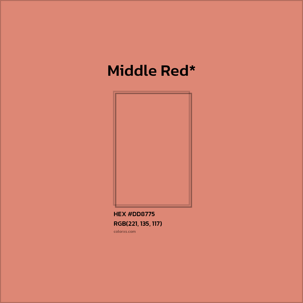 HEX #DD8775 Color Name, Color Code, Palettes, Similar Paints, Images