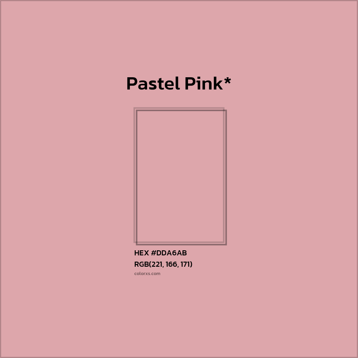 HEX #DDA6AB Color Name, Color Code, Palettes, Similar Paints, Images