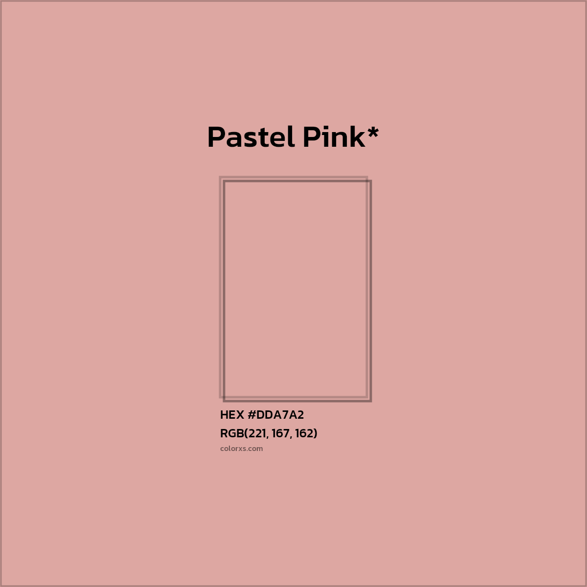 HEX #DDA7A2 Color Name, Color Code, Palettes, Similar Paints, Images