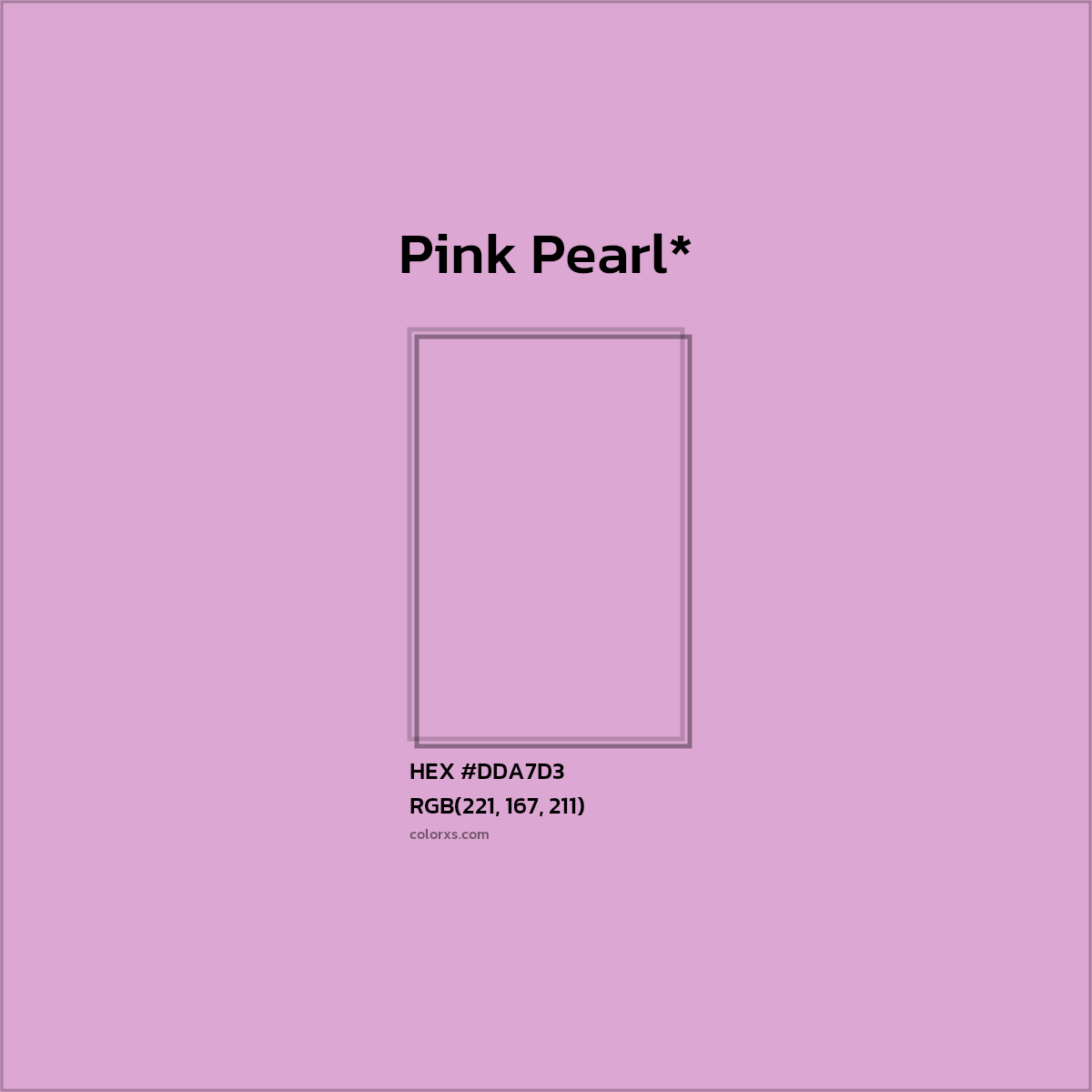 HEX #DDA7D3 Color Name, Color Code, Palettes, Similar Paints, Images