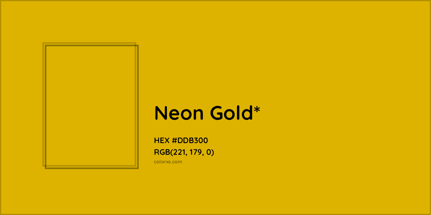 HEX #DDB300 Color Name, Color Code, Palettes, Similar Paints, Images