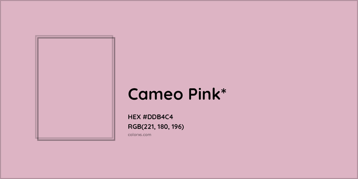HEX #DDB4C4 Color Name, Color Code, Palettes, Similar Paints, Images