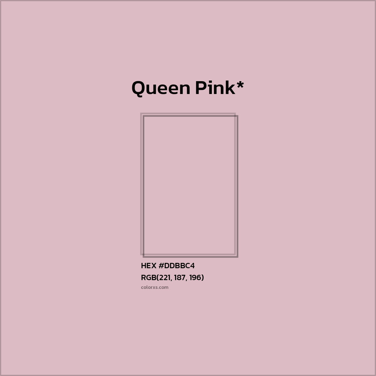 HEX #DDBBC4 Color Name, Color Code, Palettes, Similar Paints, Images