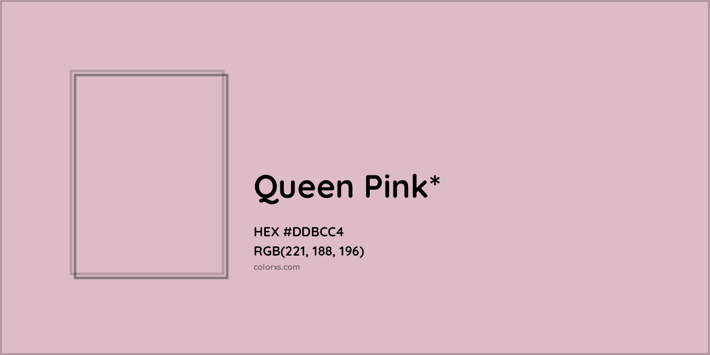 HEX #DDBCC4 Color Name, Color Code, Palettes, Similar Paints, Images