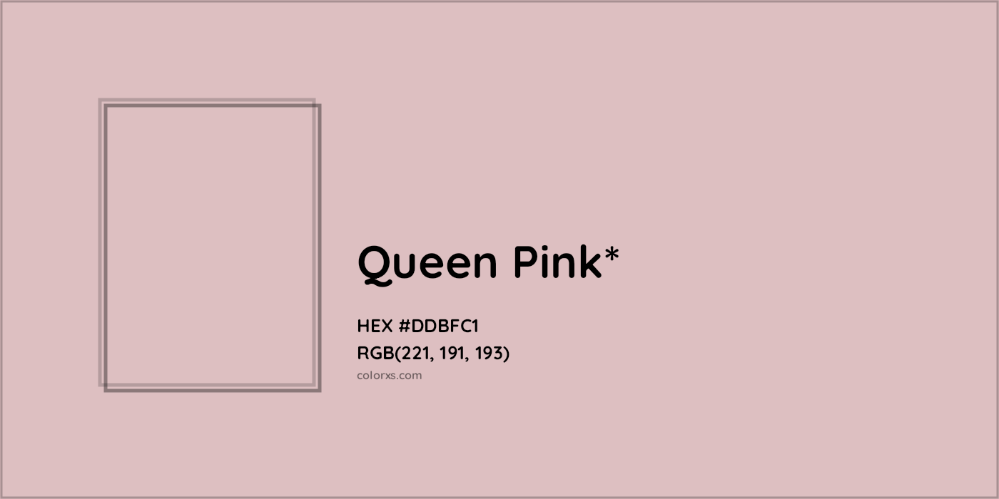 HEX #DDBFC1 Color Name, Color Code, Palettes, Similar Paints, Images
