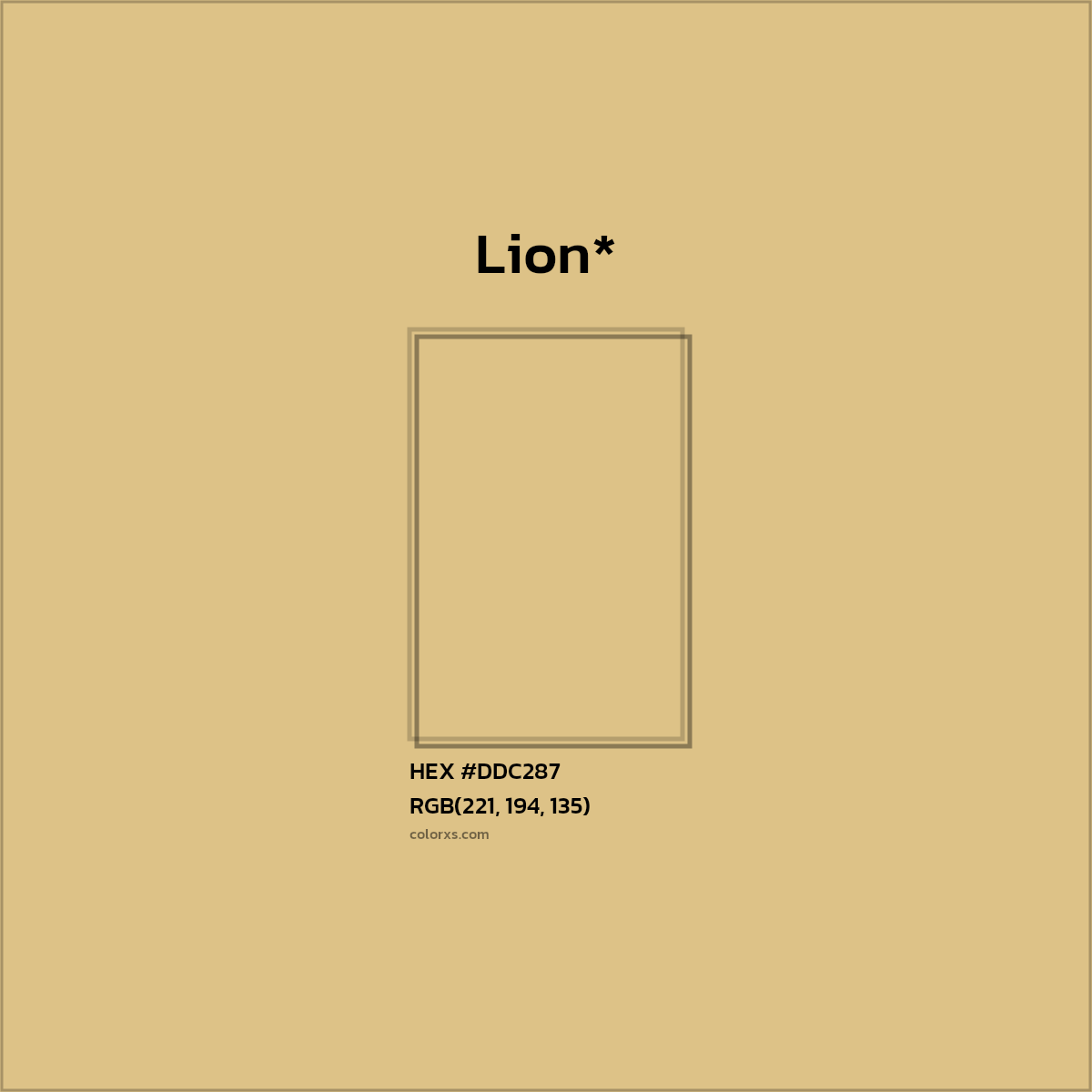 HEX #DDC287 Color Name, Color Code, Palettes, Similar Paints, Images