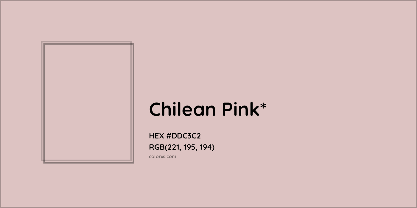 HEX #DDC3C2 Color Name, Color Code, Palettes, Similar Paints, Images