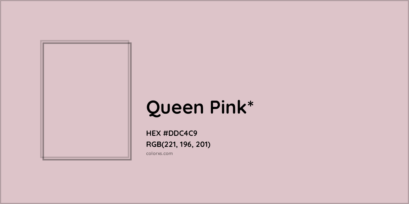 HEX #DDC4C9 Color Name, Color Code, Palettes, Similar Paints, Images