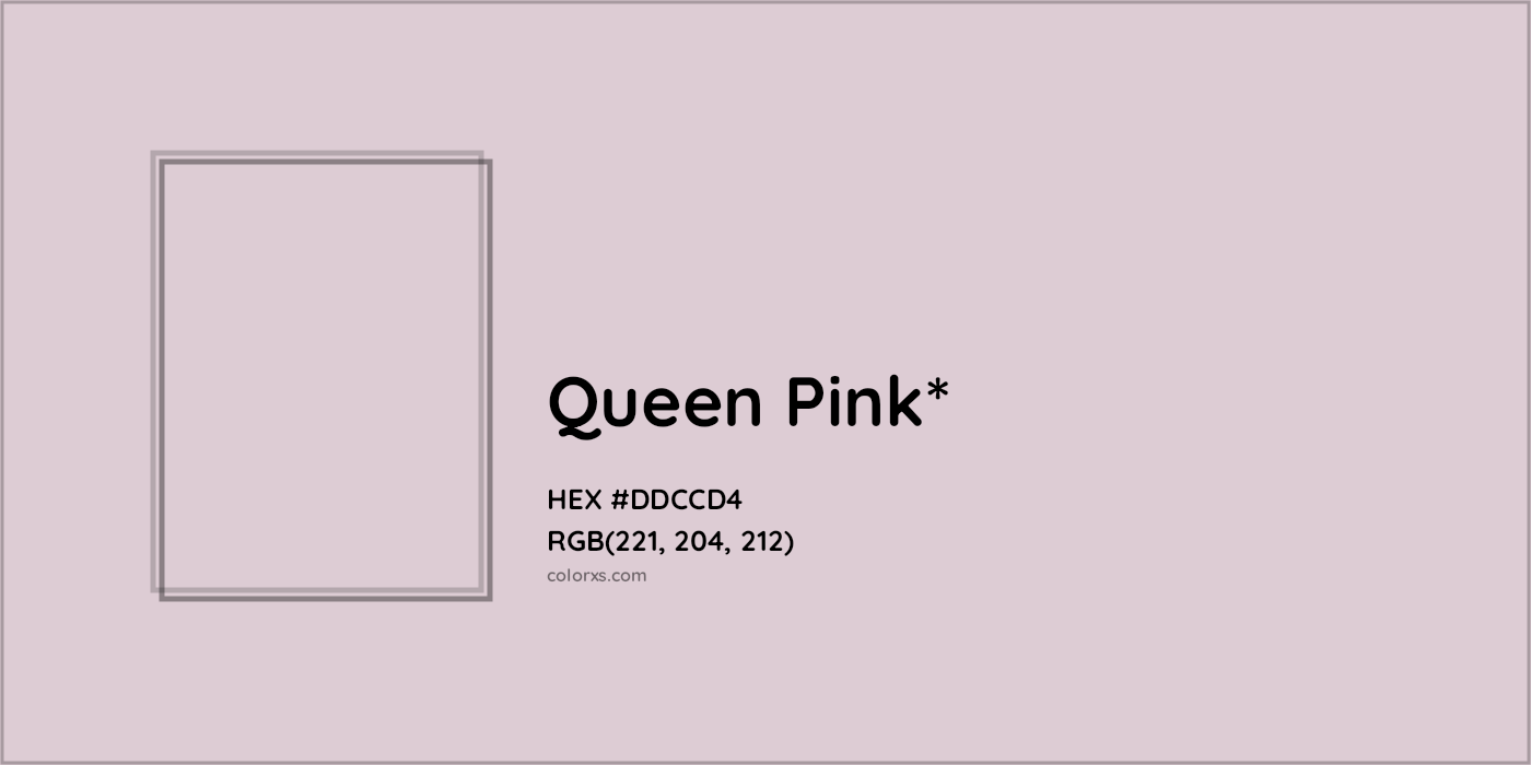 HEX #DDCCD4 Color Name, Color Code, Palettes, Similar Paints, Images