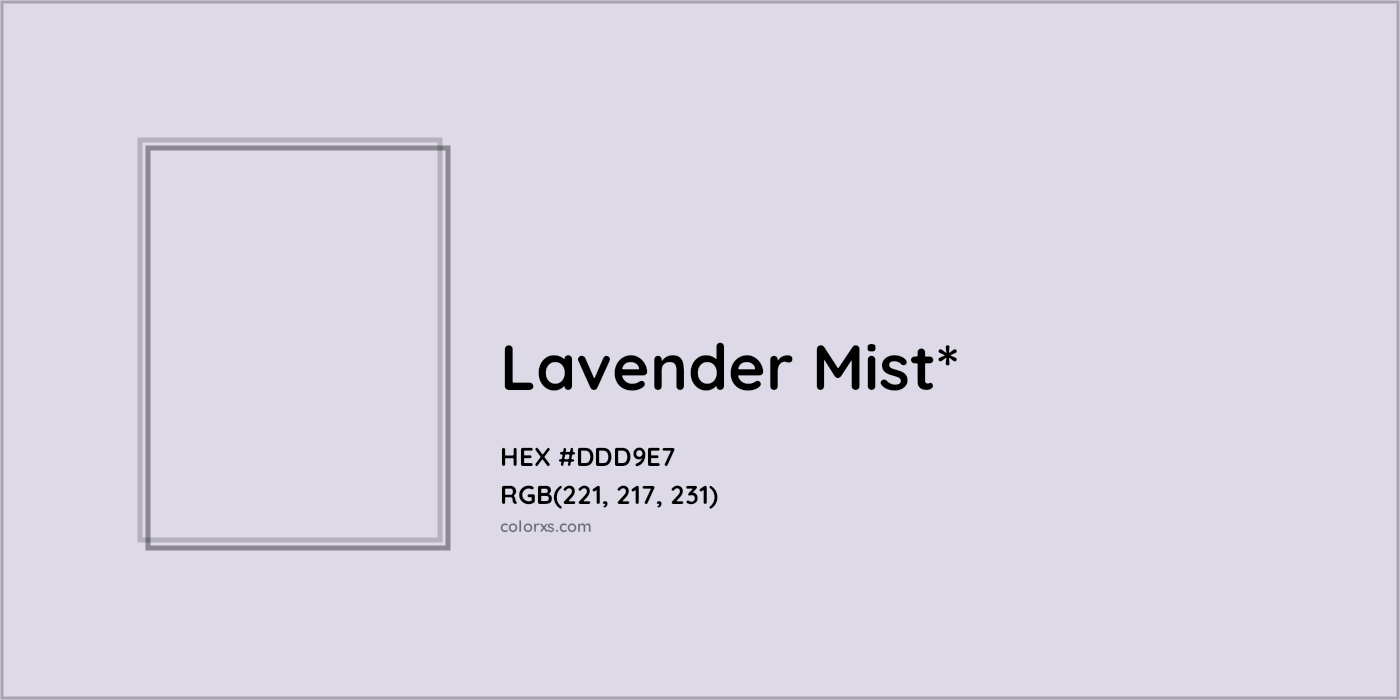 HEX #DDD9E7 Color Name, Color Code, Palettes, Similar Paints, Images