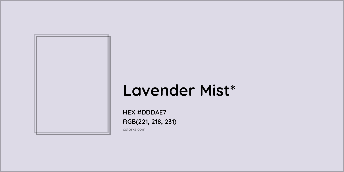HEX #DDDAE7 Color Name, Color Code, Palettes, Similar Paints, Images