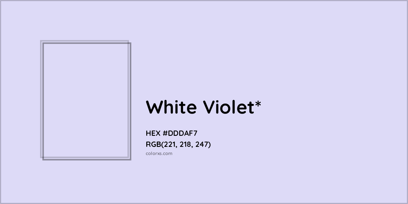 HEX #DDDAF7 Color Name, Color Code, Palettes, Similar Paints, Images