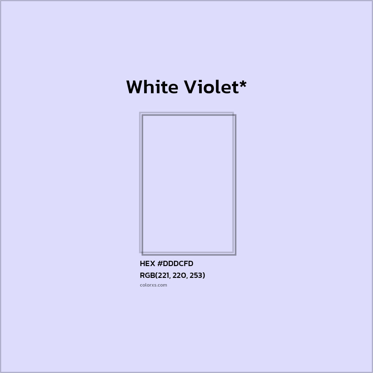 HEX #DDDCFD Color Name, Color Code, Palettes, Similar Paints, Images