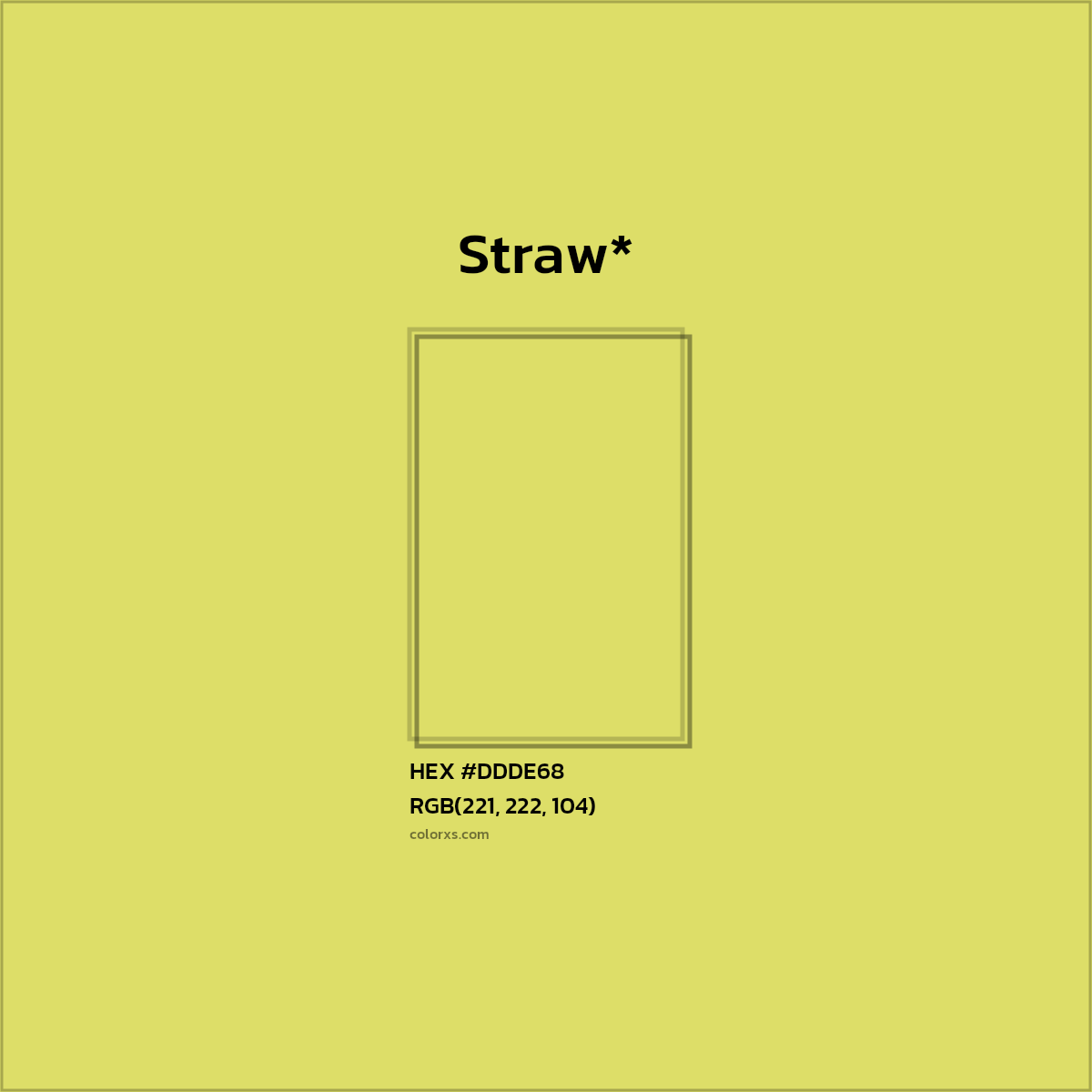 HEX #DDDE68 Color Name, Color Code, Palettes, Similar Paints, Images