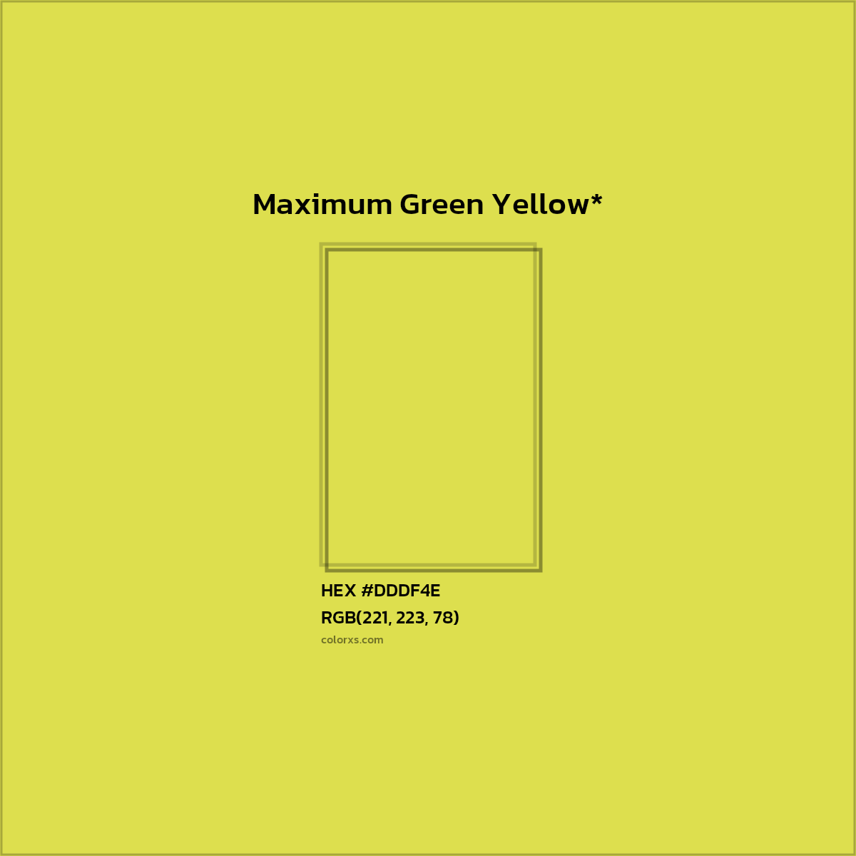 HEX #DDDF4E Color Name, Color Code, Palettes, Similar Paints, Images