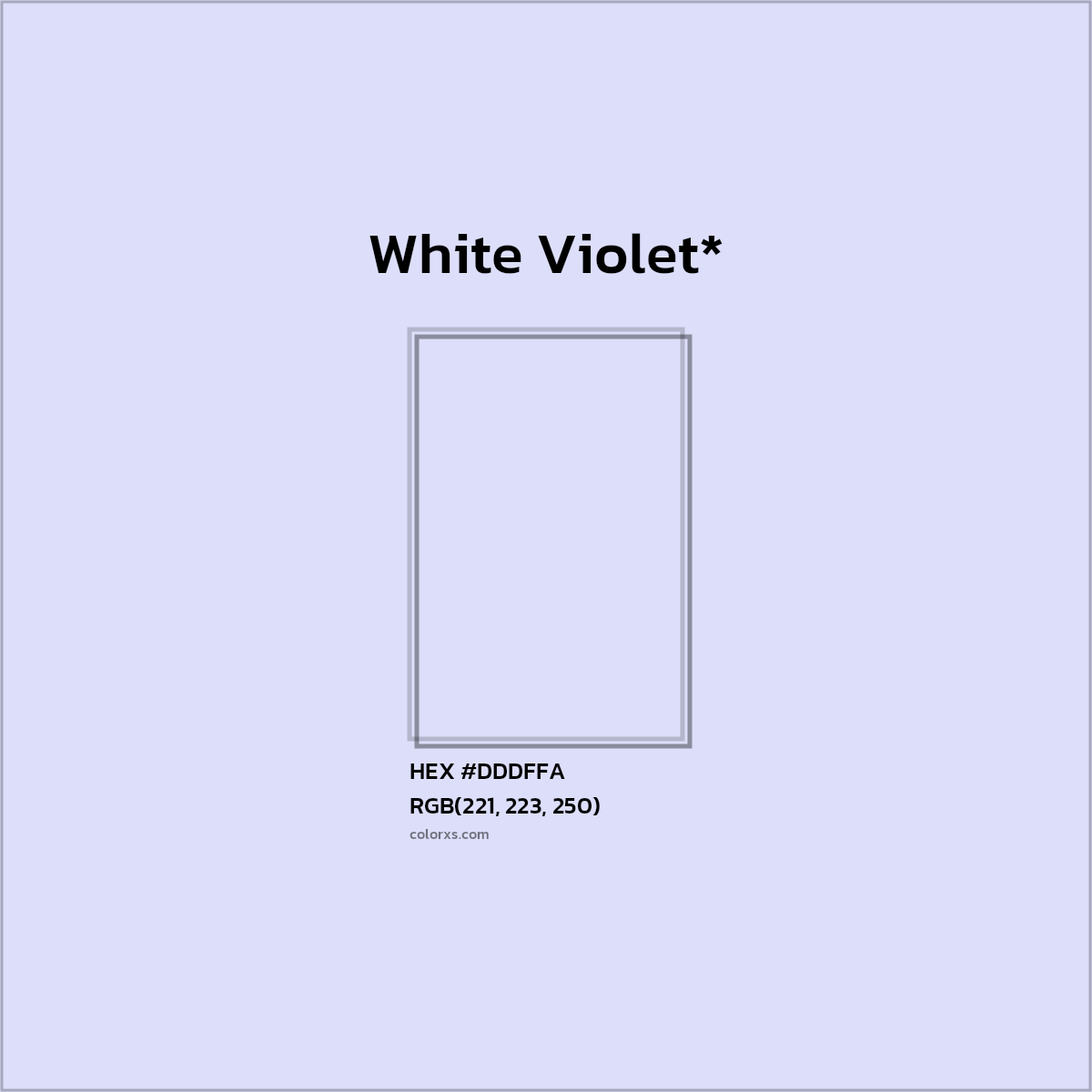 HEX #DDDFFA Color Name, Color Code, Palettes, Similar Paints, Images