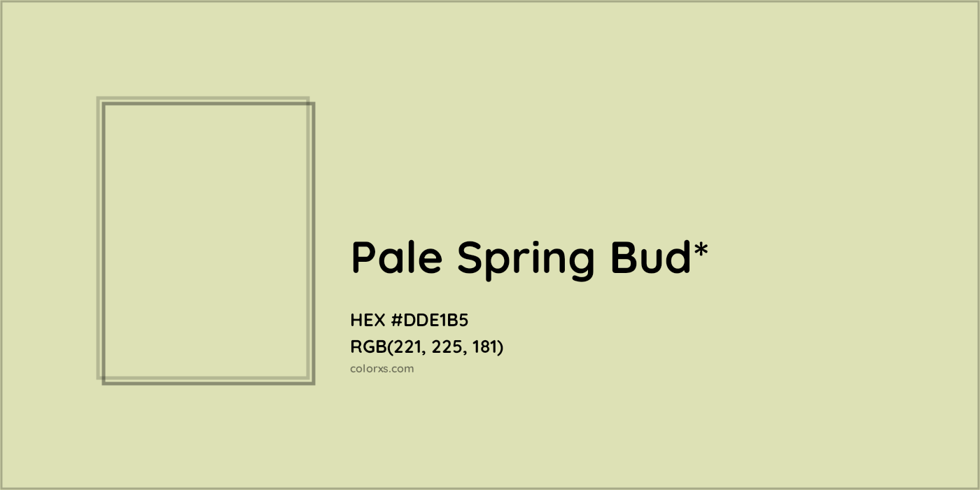 HEX #DDE1B5 Color Name, Color Code, Palettes, Similar Paints, Images