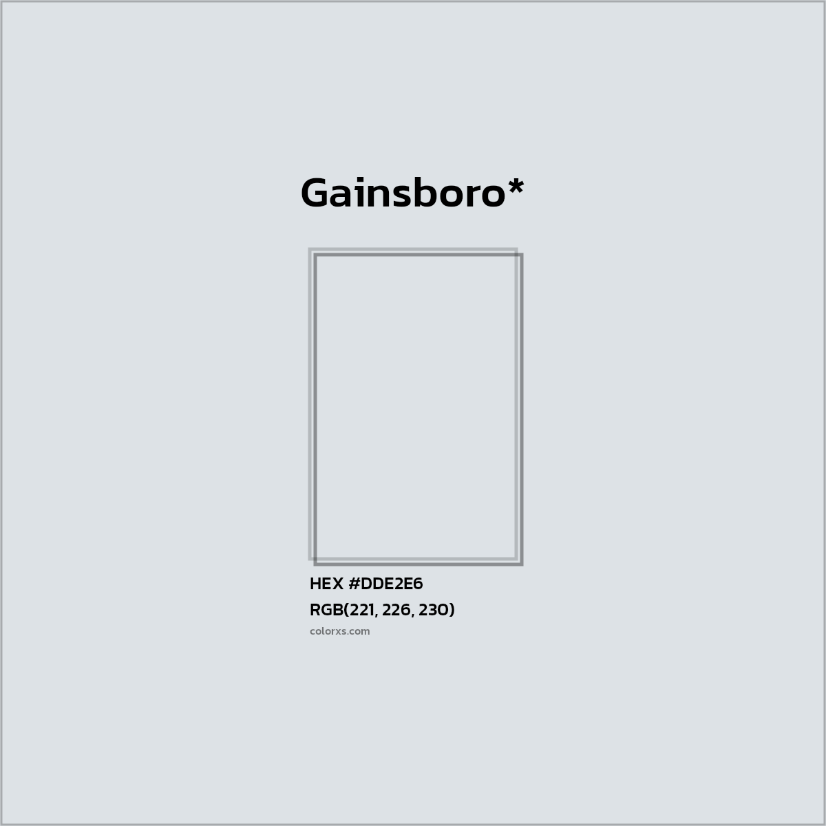 HEX #DDE2E6 Color Name, Color Code, Palettes, Similar Paints, Images