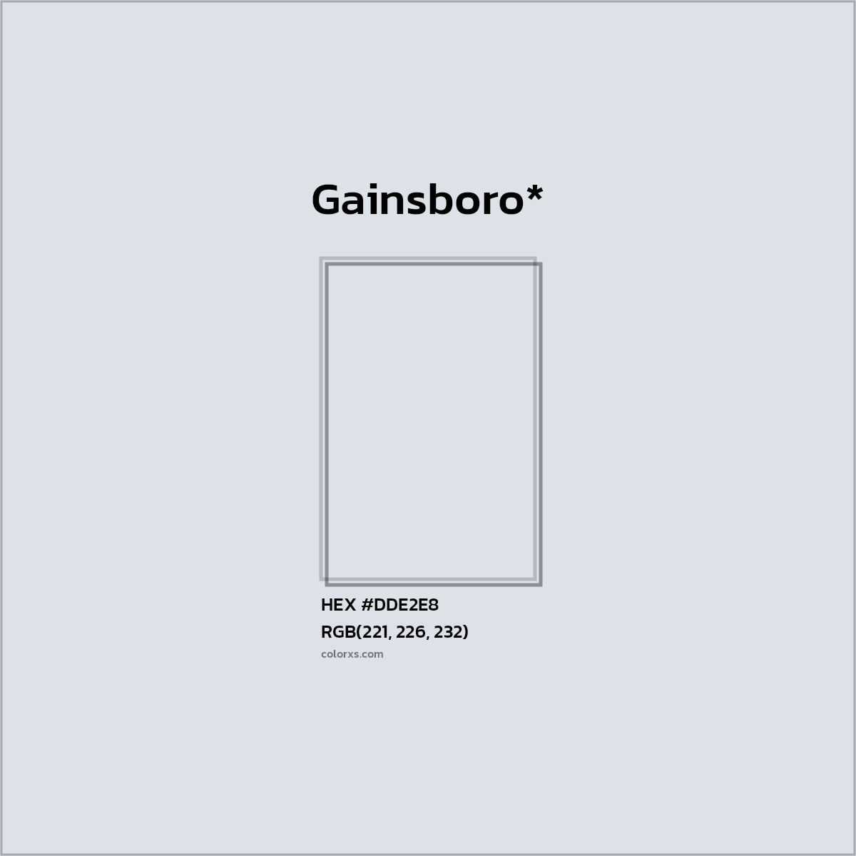 HEX #DDE2E8 Color Name, Color Code, Palettes, Similar Paints, Images