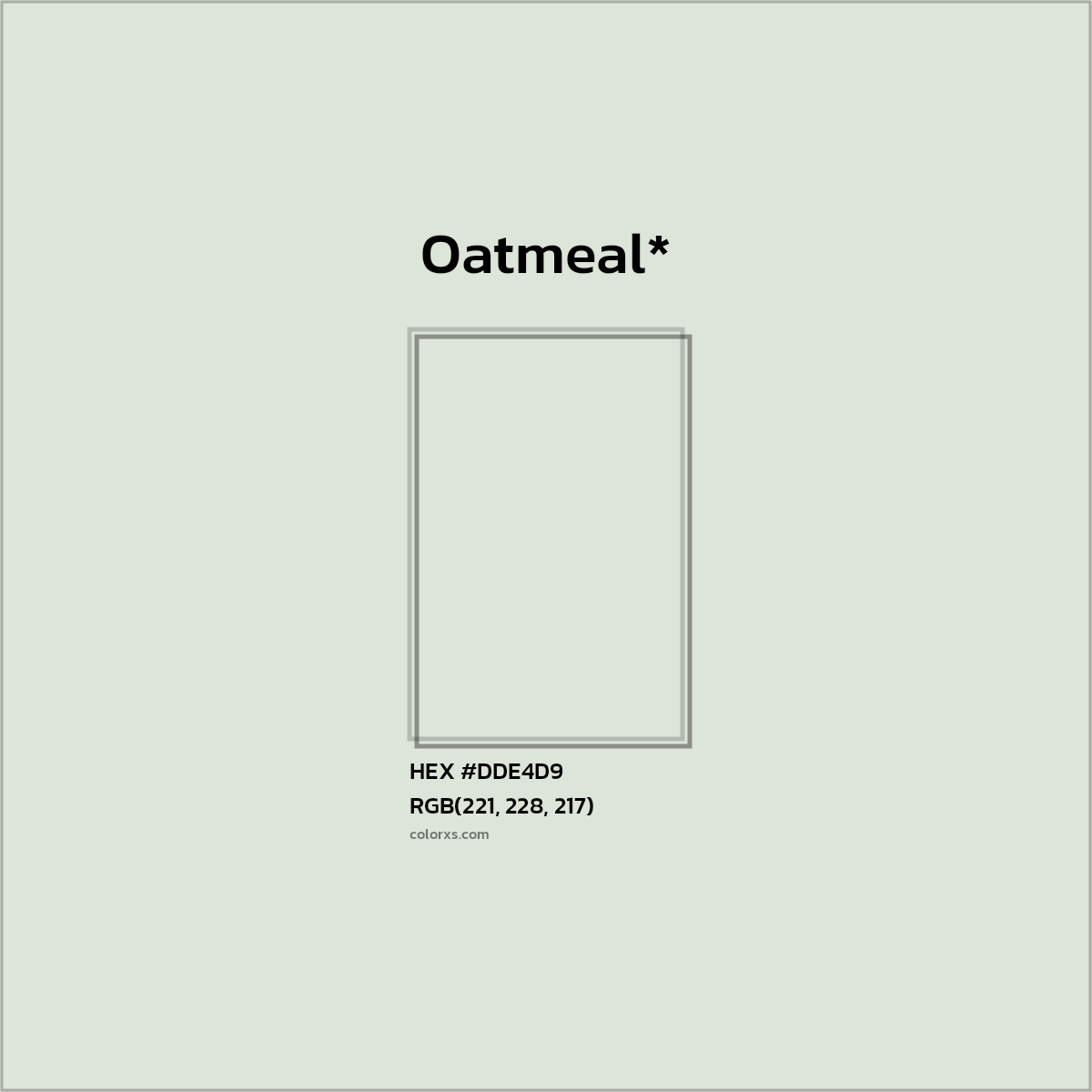 HEX #DDE4D9 Color Name, Color Code, Palettes, Similar Paints, Images