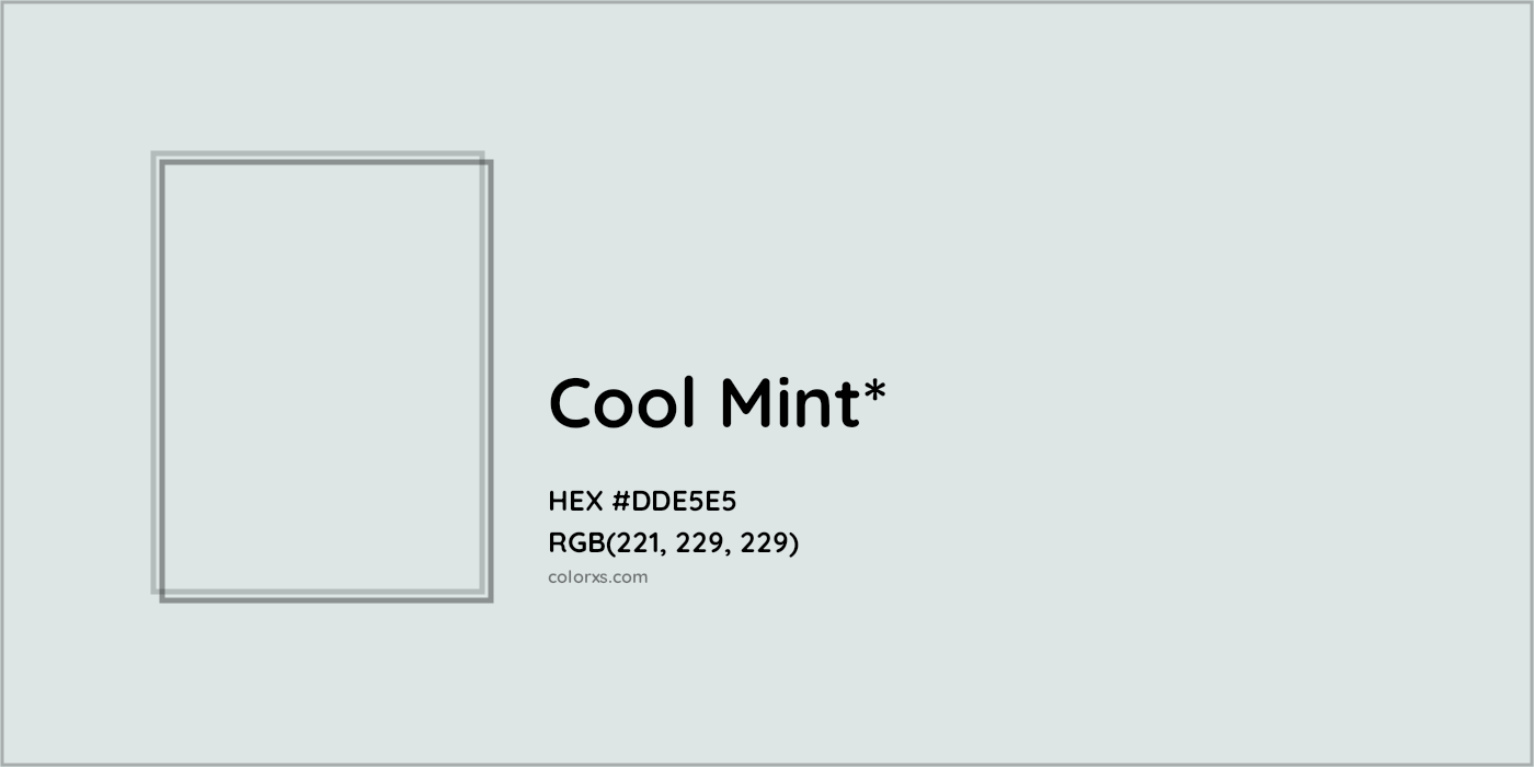 HEX #DDE5E5 Color Name, Color Code, Palettes, Similar Paints, Images
