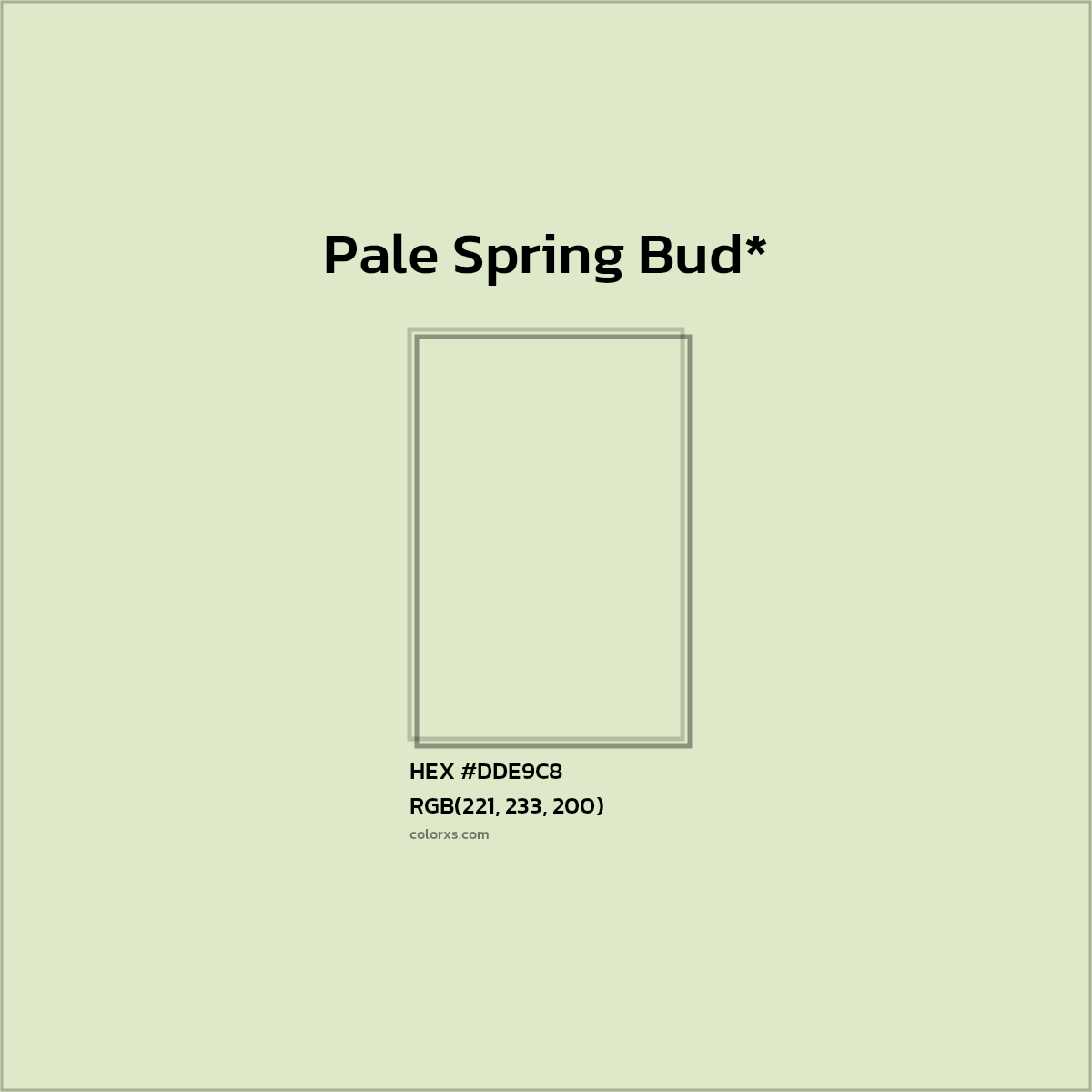 HEX #DDE9C8 Color Name, Color Code, Palettes, Similar Paints, Images