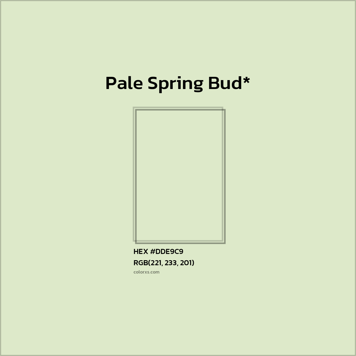 HEX #DDE9C9 Color Name, Color Code, Palettes, Similar Paints, Images