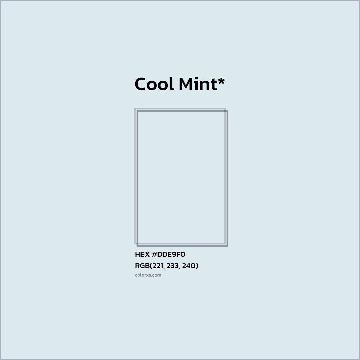 HEX #DDE9F0 Color Name, Color Code, Palettes, Similar Paints, Images