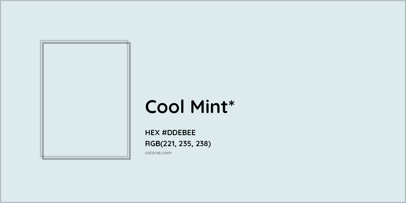 HEX #DDEBEE Color Name, Color Code, Palettes, Similar Paints, Images