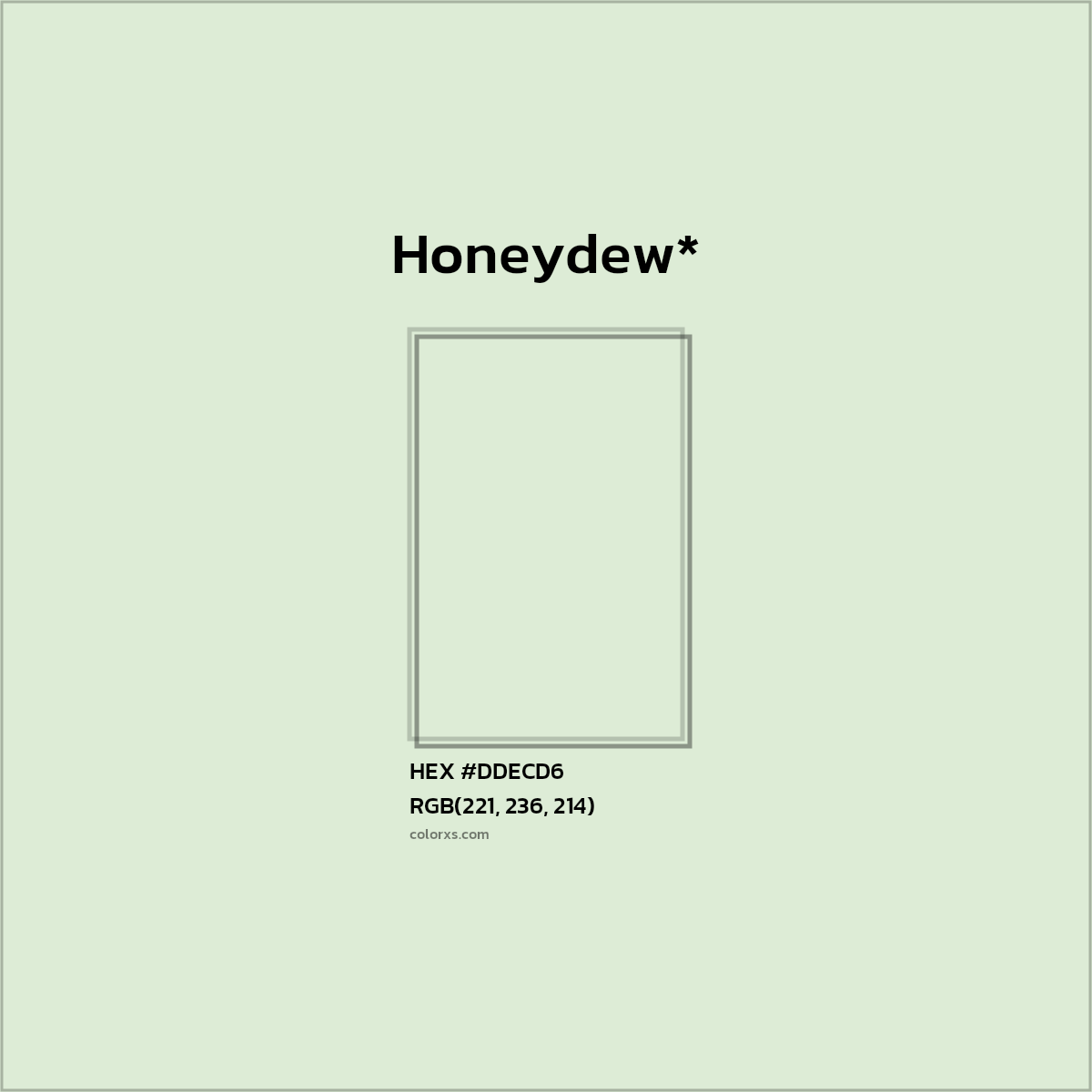 HEX #DDECD6 Color Name, Color Code, Palettes, Similar Paints, Images