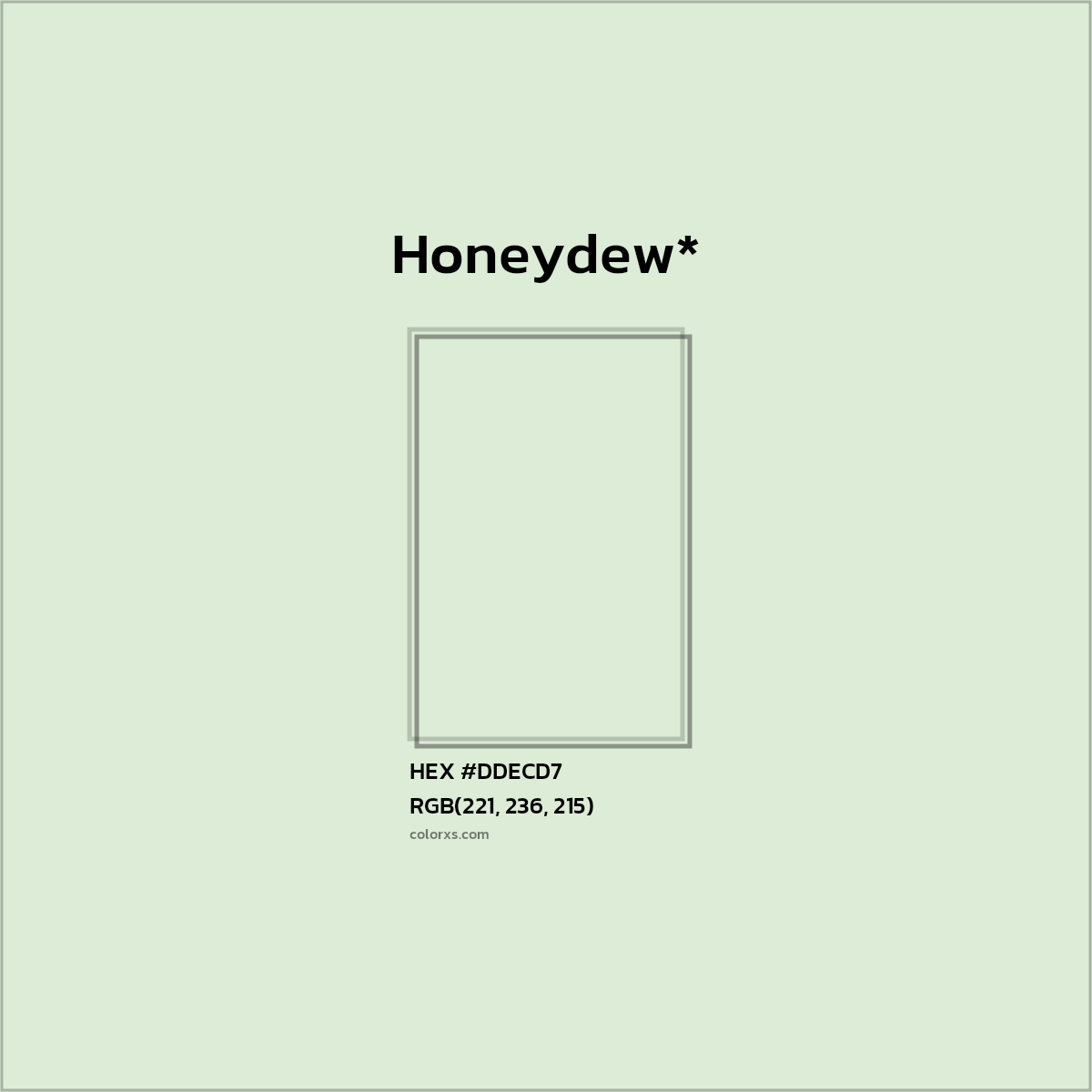 HEX #DDECD7 Color Name, Color Code, Palettes, Similar Paints, Images
