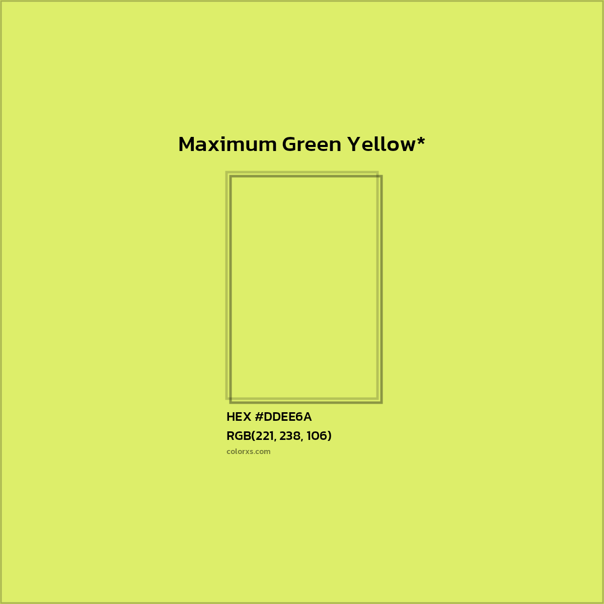 HEX #DDEE6A Color Name, Color Code, Palettes, Similar Paints, Images