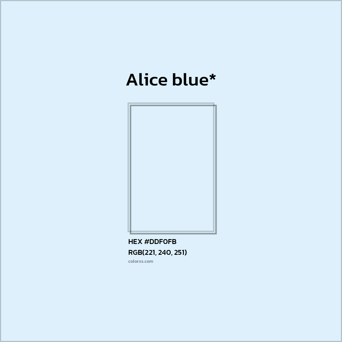 HEX #DDF0FB Color Name, Color Code, Palettes, Similar Paints, Images