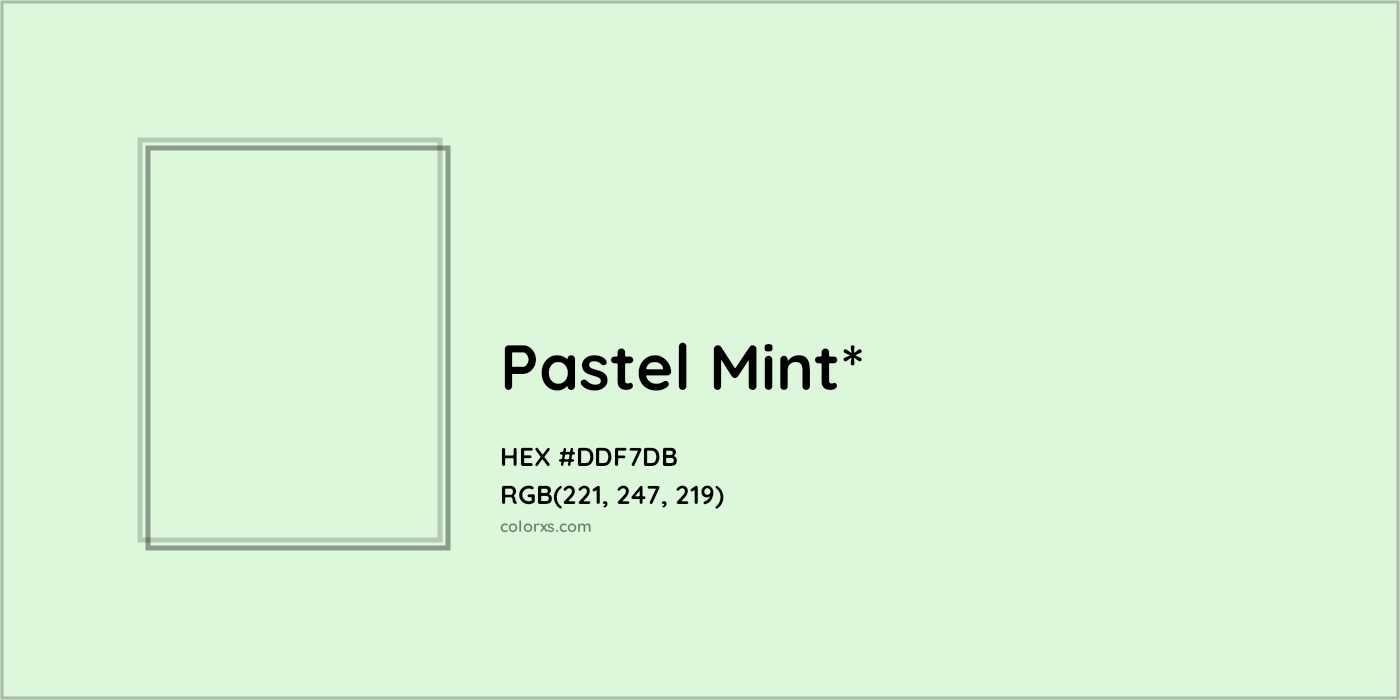 HEX #DDF7DB Color Name, Color Code, Palettes, Similar Paints, Images