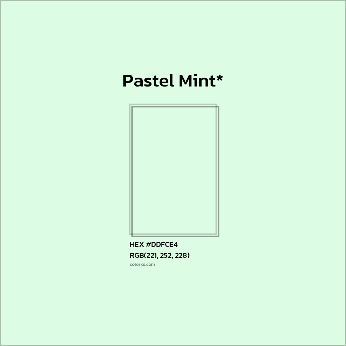 HEX #DDFCE4 Color Name, Color Code, Palettes, Similar Paints, Images